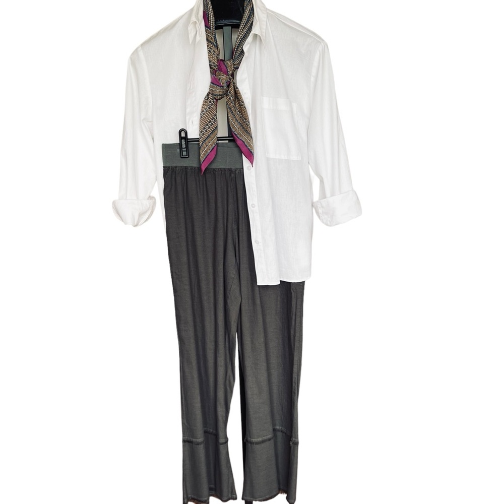 Soft Surroundings Green Fringe Pull On Travel Pants Size Small